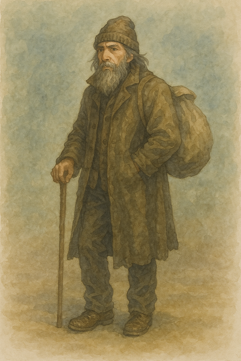 たたずまいのカッコいいホームレス男性