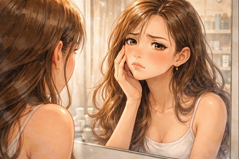 腑に落ちない表情の女性