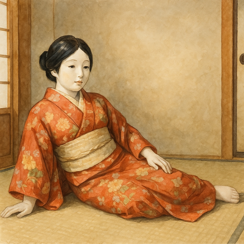 和室に飾られたリアルな人形