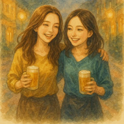 路上でジョッキ呑み