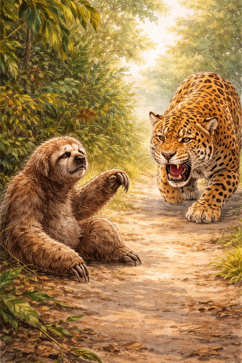ナマケモノは動作が遅すぎて逃げられないので 天敵に襲われるとただ黙って食われる