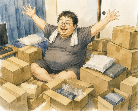 通販で買い物　大量に届く段ボール