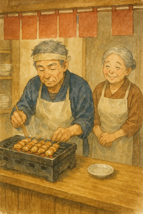 老夫婦が営む焼鳥屋