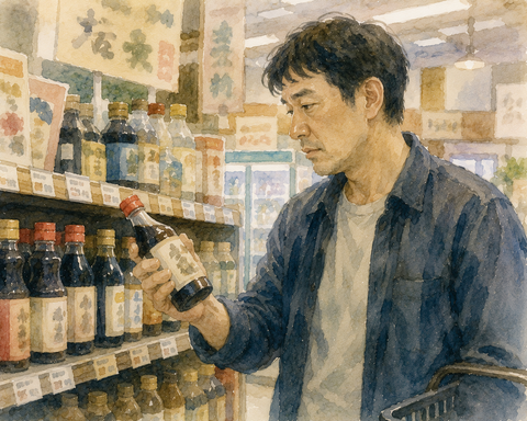 醤油を選ぶ男性