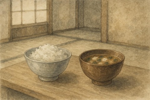 ご飯と味噌汁