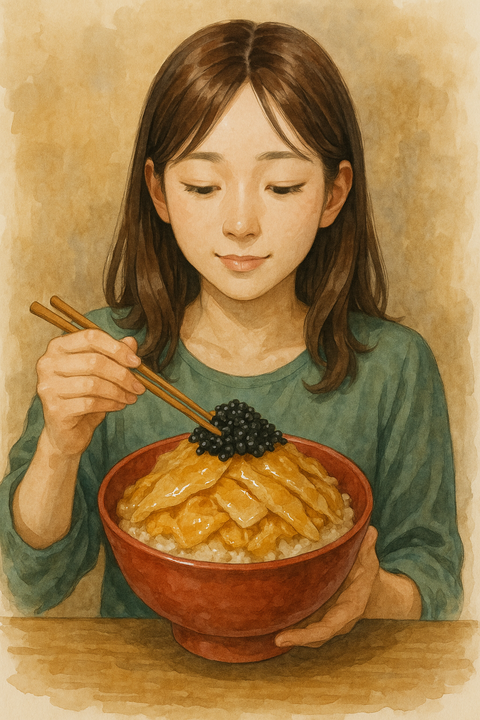 フカヒレとキャビアの親子丼