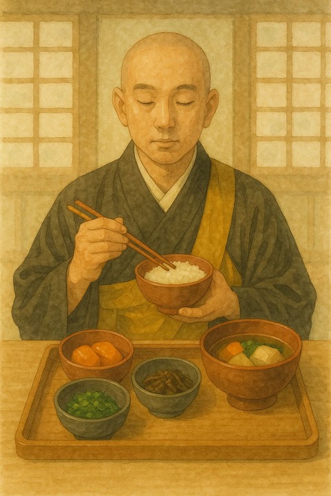 禅寺の坊主の食事