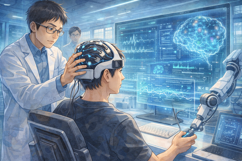 未来の研究室でのBCI実験