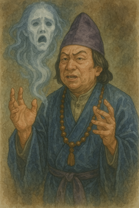 霊を呼び出すうさんくさい霊能者