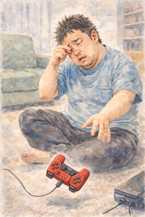 集中力が続かない男性ゲーマー