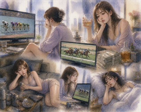 総資産8億有る女性暇で競馬競輪