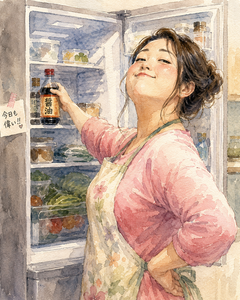冷蔵庫に醤油を保管