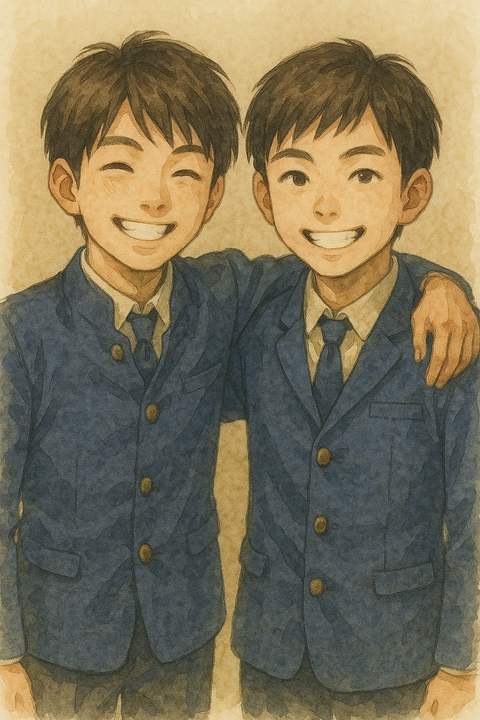 そっくりな高校生男子