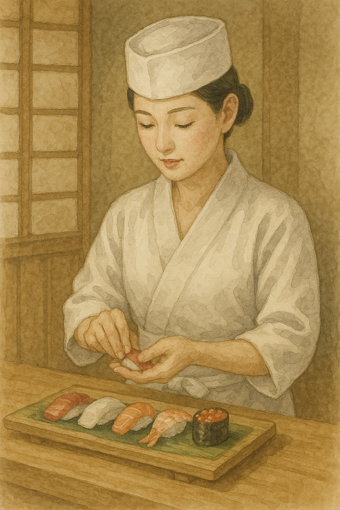 女性寿司職人