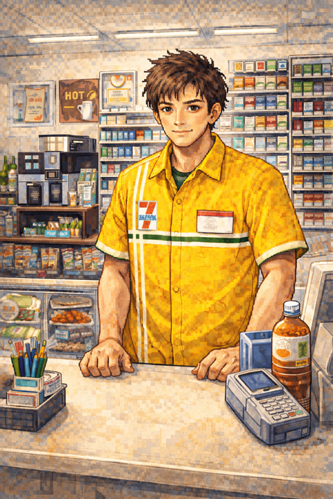 ゲームのNPCのようなコンビニ店員