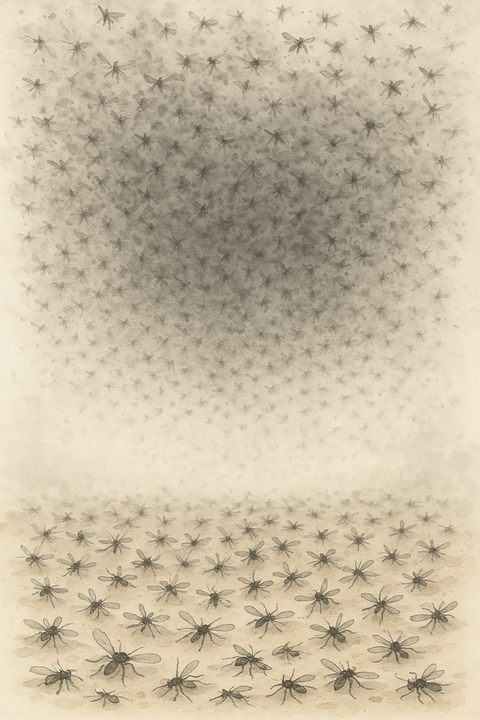 ユスリカの大群