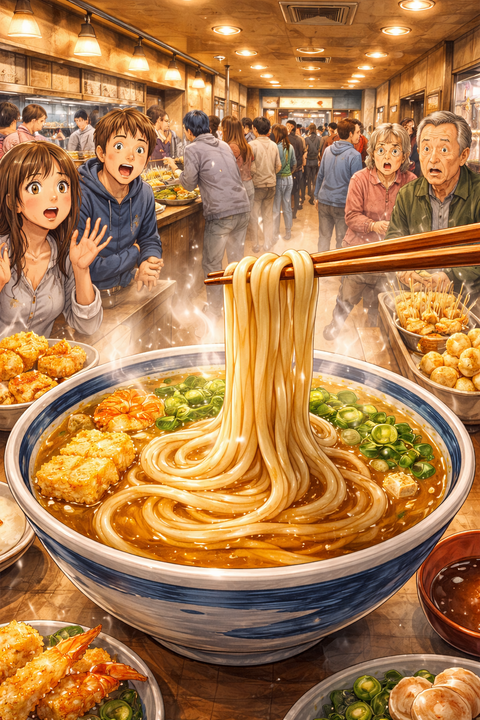 人気のうどん店