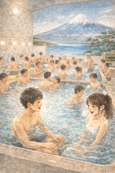 繁盛する銭湯