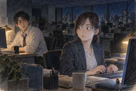 仕事男性女性驚く