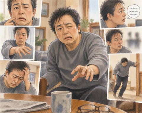 「脳梗塞」の初期症状 が出る男性