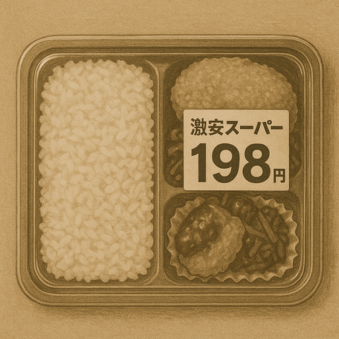 激安スーパーの弁当