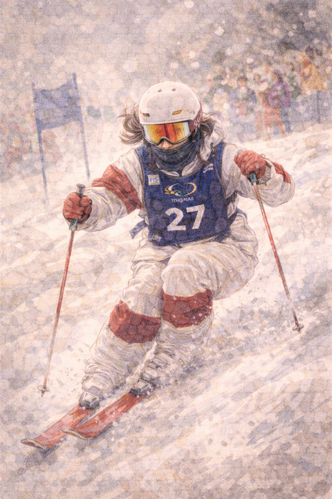 女子モーグル選手