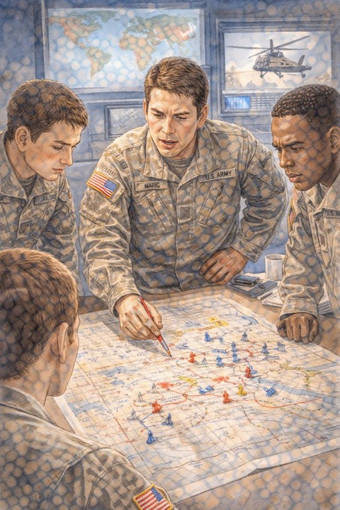 作戦を練る米軍