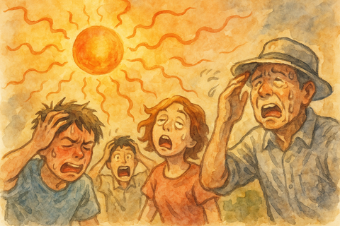 気温が高すぎておかしくなる人々