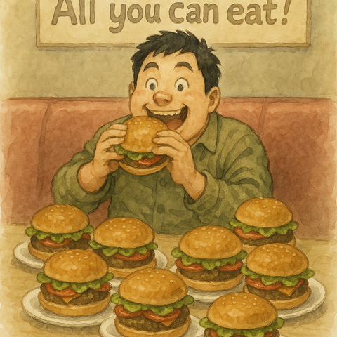 ハンバーガー食べ放題