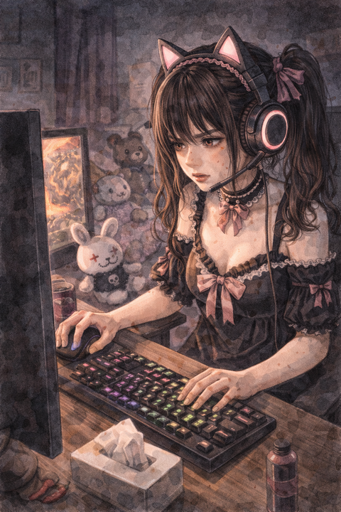 地雷系ゲーマー女子