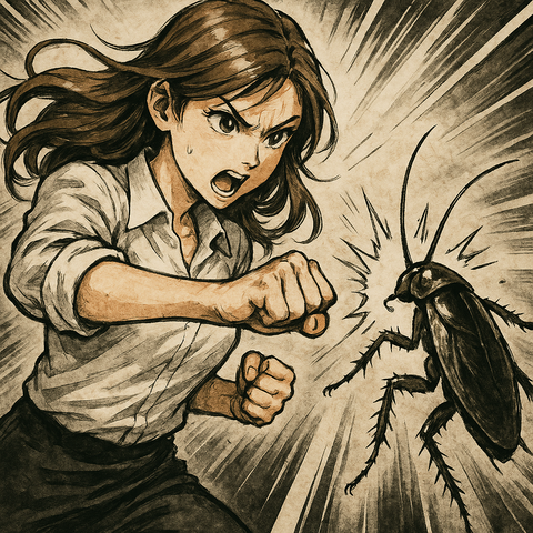 ゴキブリとバトル