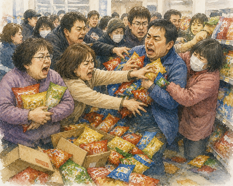 スナック菓子を買いだめする人々