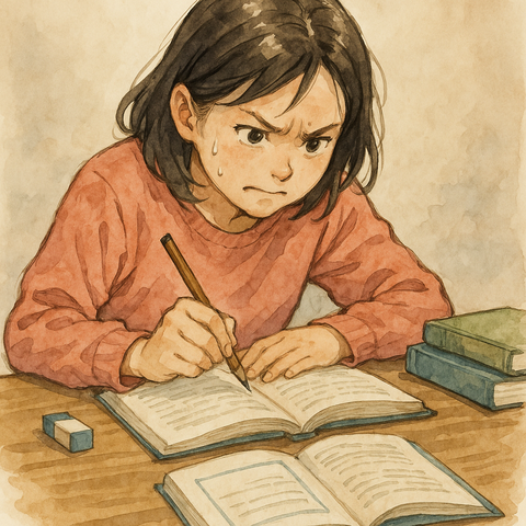 資格の勉強をする女性