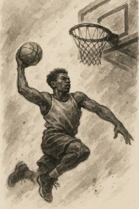 バスケのダンクシュート