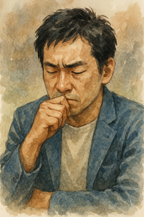 考え込みすぎている日本人男性