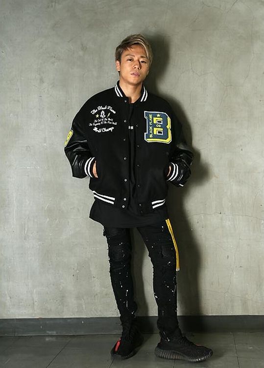 BLACK FLAMEスタジャン＆BIGニット＆プルパーカー＆LS TEE&ロング 