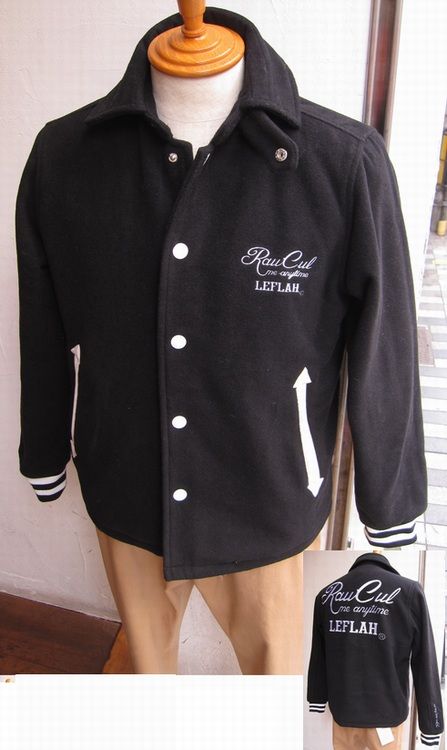 LEFLAHリアルレザースタジャン&チェックメルトンJKT&オール LEFLAHリアルレザースタジャン&チェックメルトンJKT&オール