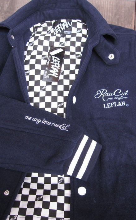 LEFLAHリアルレザースタジャン＆チェックメルトンJKT＆オール
