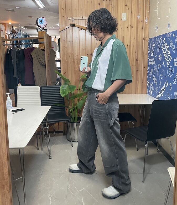 新品DEVILUSE デニムワークパンツ FADE BLACK-XL Denim Work