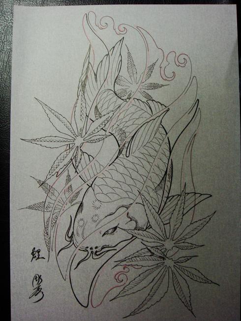 北海道彫師ｈｏｒｉｓｙｕの日記 鯉の絵 Shu Tattoo