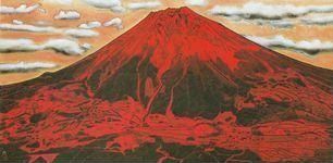 石田武　日本画　「富士」 石田武 日本画 「富士」 石田武「富士」日本画 F20号 :: 絵画