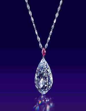 75.36ct Briolette D IF Type��a Pendant Necklace