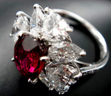 3ct UT Ruby Dia Ring Complete bird's eye view