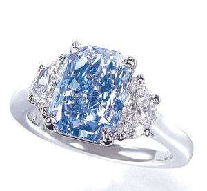 2763 Fancy Intense Blue Diamond Ring