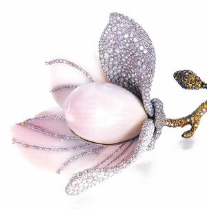 2780 Conch Pearl Diamond Brooch