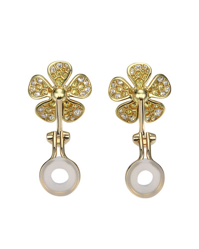 イエローゴールド ダイヤモンドイヤリング by Gimel 裏面