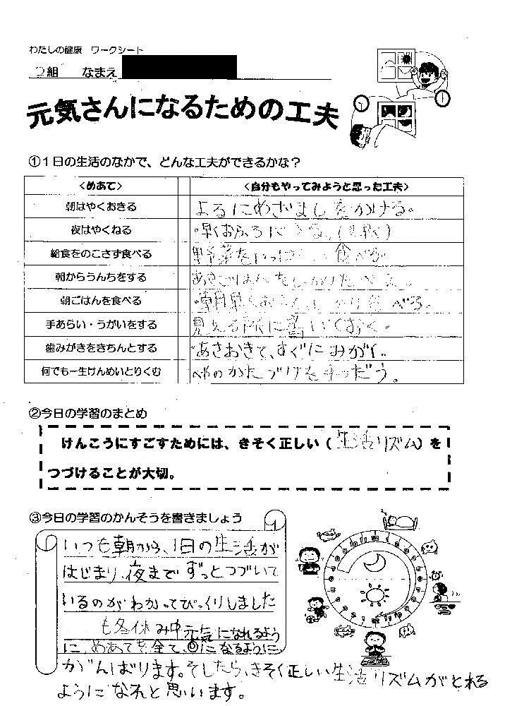 小3保健学習 毎日の生活と健康 第 時 元気さんになるための工夫を考えよう 養護教諭の小ネタの小部屋 小3保健学習 毎日の生活と健康 第 時 元気さんになるための工夫を考えよう 養護教諭の小ネタの小部屋