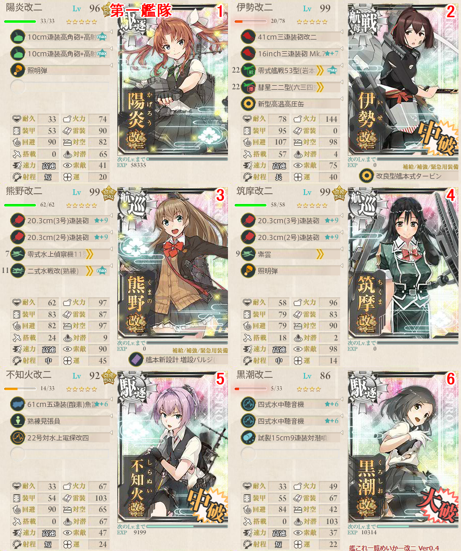 艦これ 甲型駆逐任務5 3編成 Hotateptのblog