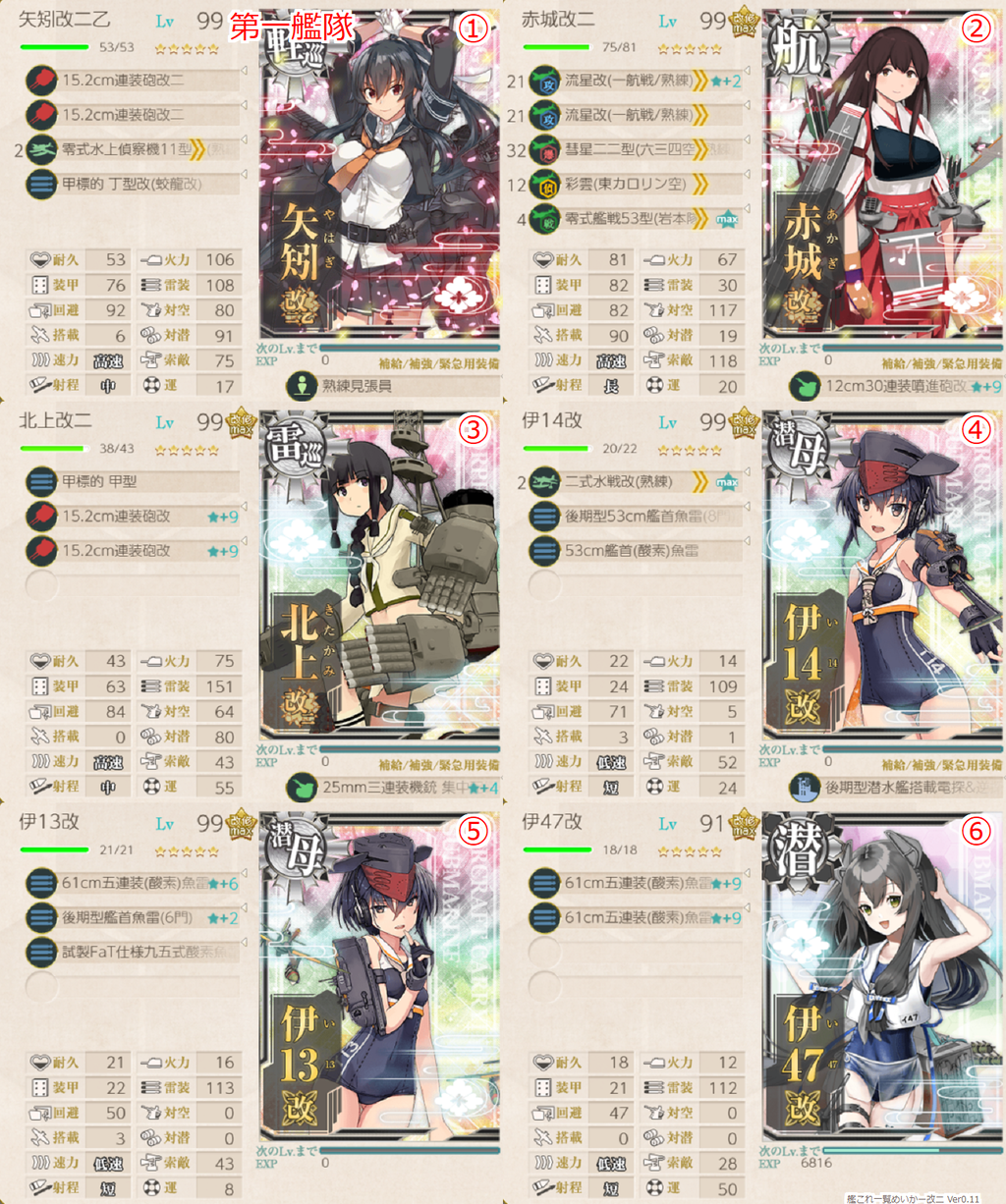 艦これ 6 1編成メモ 能代改二or矢矧改二乙入り Hotateptのblog 艦これ 6 1編成メモ 能代改二or矢矧改二乙入り Hotateptのblog