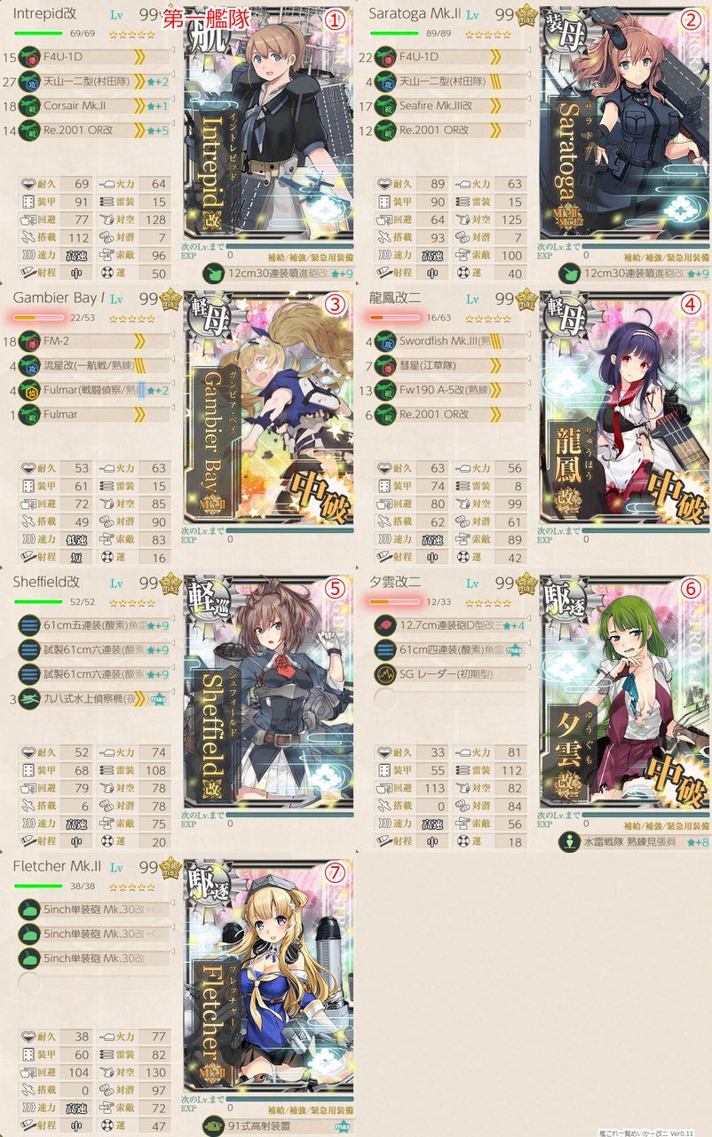 艦これ 21年夏e3甲 1 出撃記録 Hotateptのblog